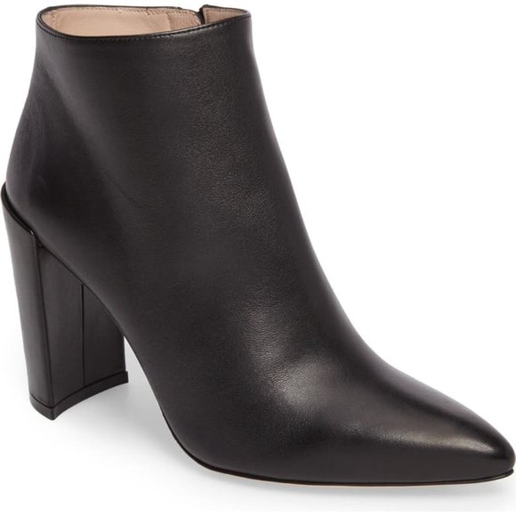 Stuart Weizman Pure Pointy Toe Bootie Black Size 8 - Picture 3 of 8